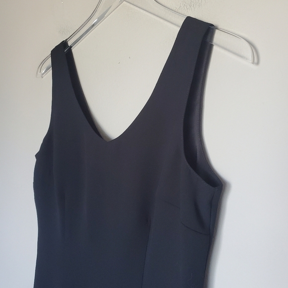 Vtg 70s Joseph Ribkoff Couture Little Black Dress LBD V-Neck Sleeveless USA 8 - Picture 4 of 12